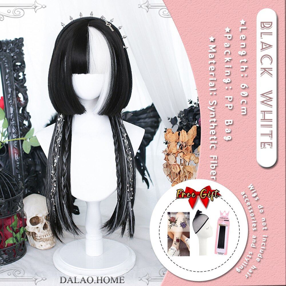 Extra Long Curly Hair with Bangs Cosplay Party Lolita Synthetic Wigs Heat Resistant Fiber