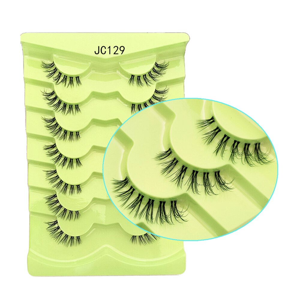 4 Pairs Eyelashes Extension Natural False Eyelashes Cross Long Winged Eyelash End Eye Elongated Big Eye Lashes Lolita Eyelashes