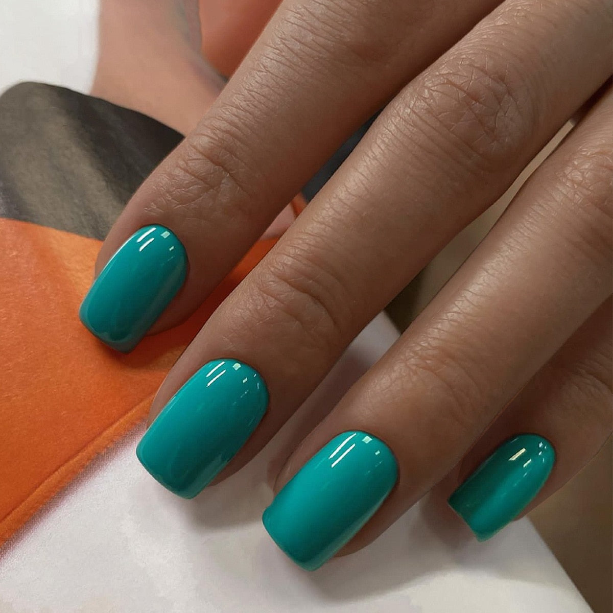 Press On Nails Solid color Short