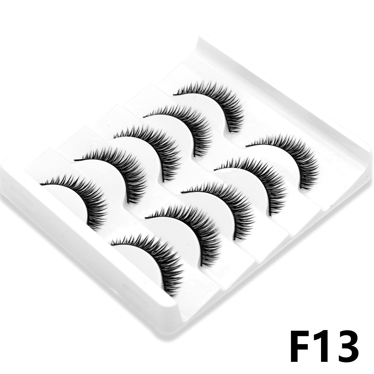 5/8pairs Colored Eyelashes Wispy Mink Lashes Natural Fluffy Cat Eye Lashes Strip 5D False Eyelashes