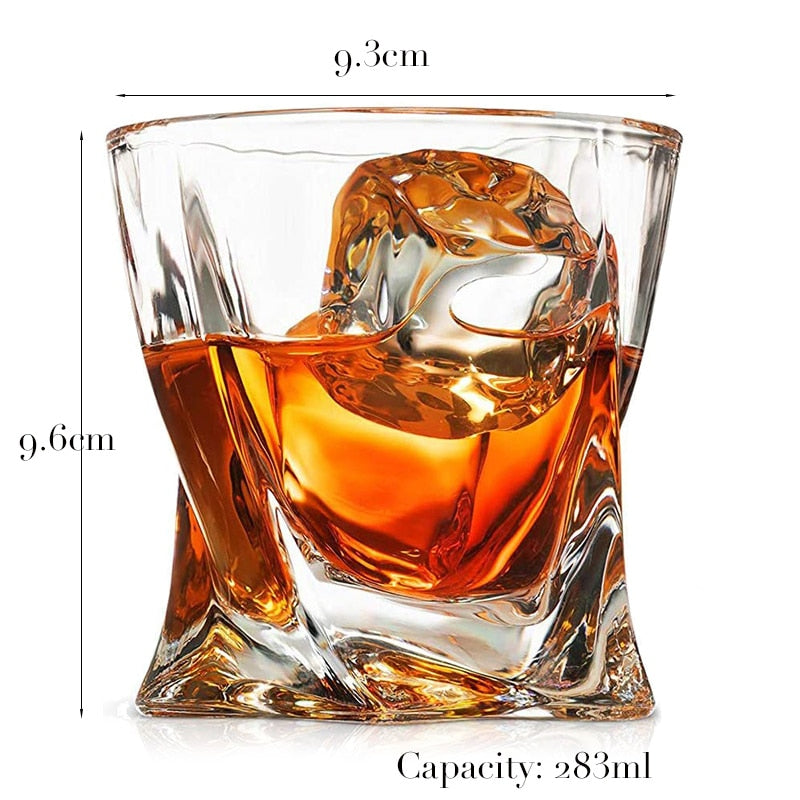 1PCS Whiskey Glass Old Fashioned Rocks Glasses Tumblers Glassware for Cocktail Scotch Bourbon Gin Vodka Brandy