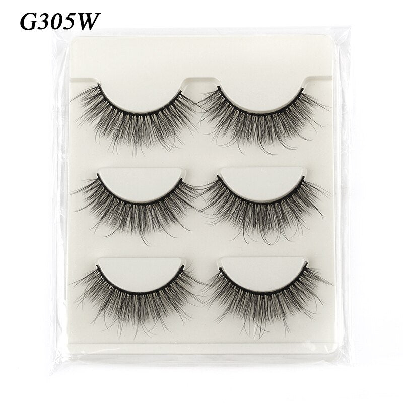 False Eyelashes 3/5pairs Cat Eyes lash Natural Long Full Strip Lashes Handmade Wispy 3d Mink Faux Cils Extension