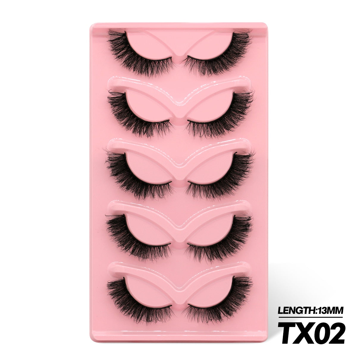 5/7 Cat Eye 3D Mink Lashes Natural Eyelashes Winged End Eye Elongated  False Eyelashes lashes Extension