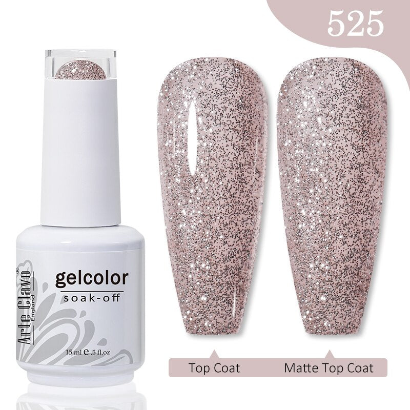 Gel Nail Polish 15ml Nude Pink Soak Off LED UV Lacquer Varnish Semi Permanent Top Base Coat Nail Art Gellak Manicure