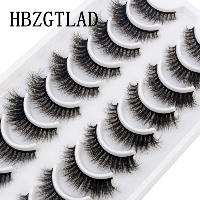 10 Pairs 3D Mink False Eyelashes Natural/Thick Eye Lashes  Fluffy Russian eyelahses Reusable
