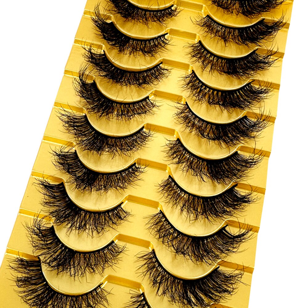 Fluffy Mink Lashes 8-25mm Lashes Dramatic Thick Volume Natural Eyelashes Eye Lashes 100% Cruelty Free Mink Eyelashes