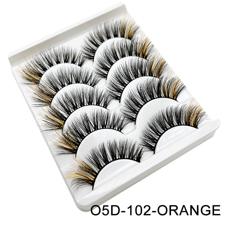 Colored Lash DD Natural Long Colorful Eyelashes Volume lashes Extension Thick Eye Shadow
