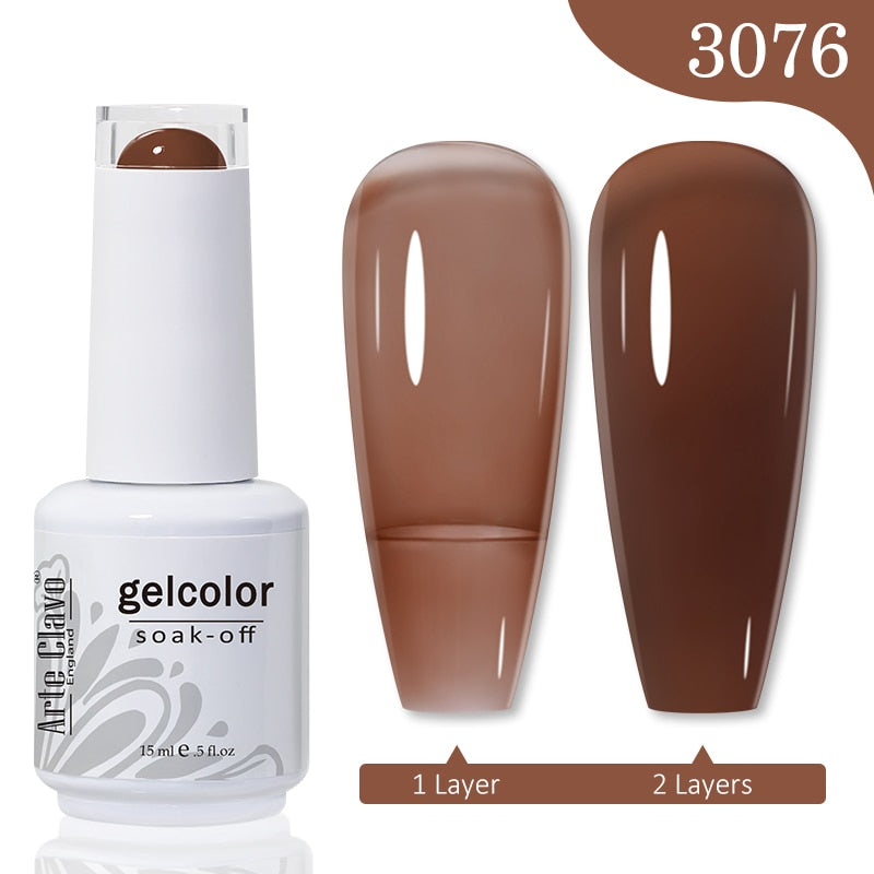 Gel Nail Polish 15ml Nude Pink Soak Off LED UV Lacquer Varnish Semi Permanent Top Base Coat Nail Art Gellak Manicure