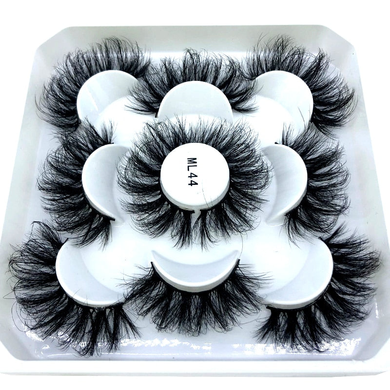 2/4/6pairs natural false eyelashes fake lashes long 3D mink extension
