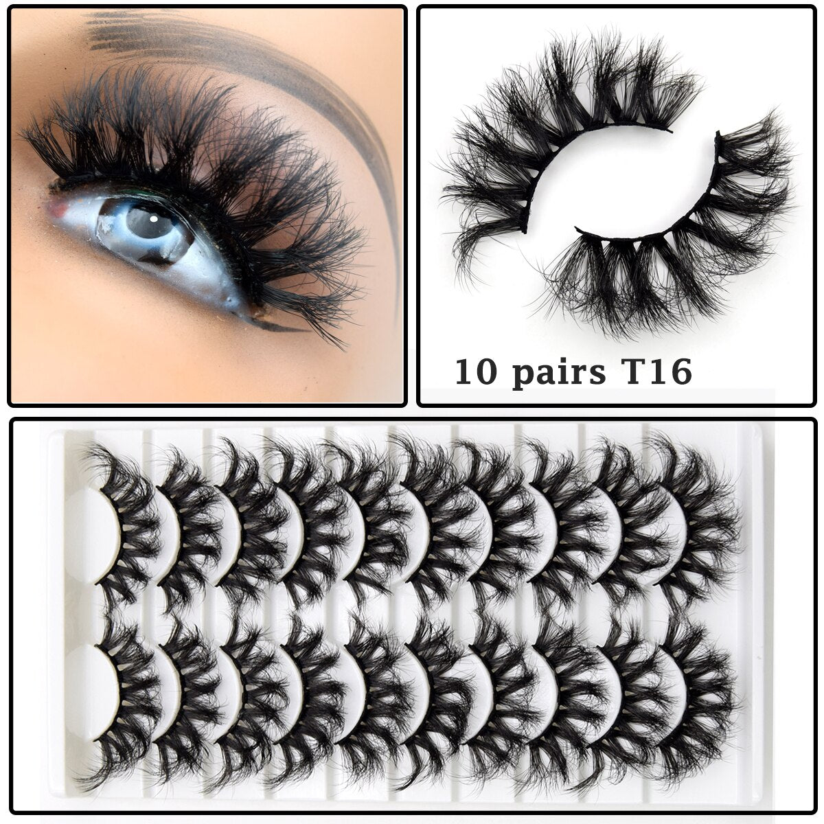 Lashes 3/5/10 pairs 3D Faux Mink Lashes Wispy Natural False Eyelashes Dramatic Volume Lashes Eyelash Extension