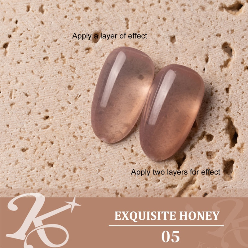 Jelly nude gel Nail Polish Pudding Translucent  Nude Gel Nail Polish UV Gel Semi Permanent Varnish 15ML Large Capacity Gel