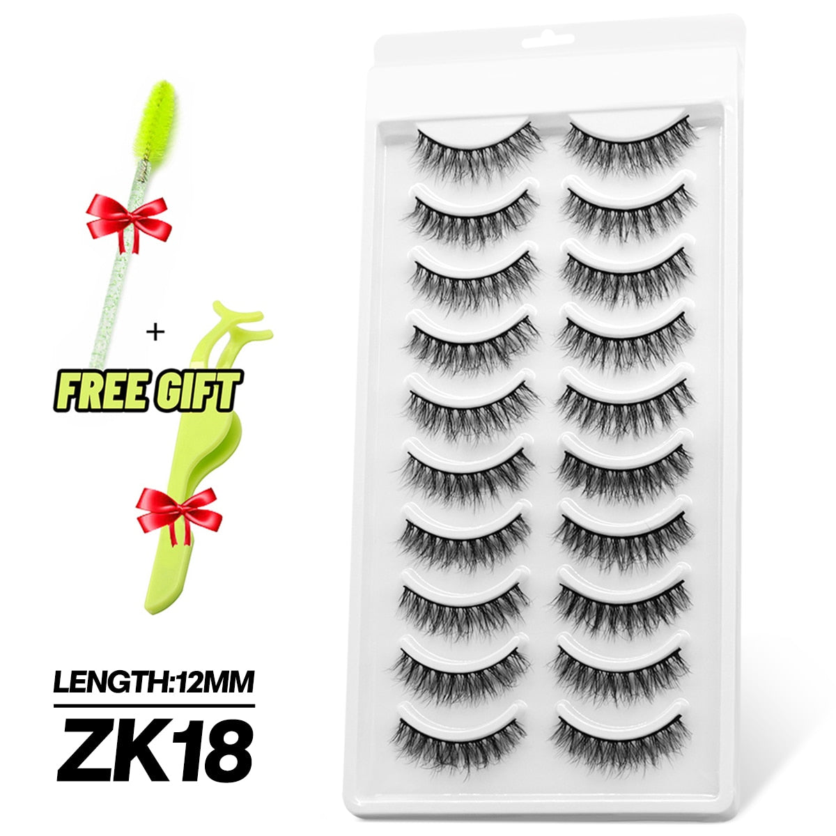 5/10 Pairs 3D Mink Lashes Natural Eyelash Soft Full Thick Wispy Eyelash Mink Lashes extension short eyelashes
