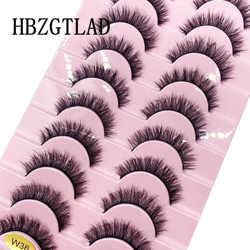 10 Pairs 3D Faux Mink Lashes Natural long Mink False Eyelashes Fake Eyelash Mink Lashes Extension Cils