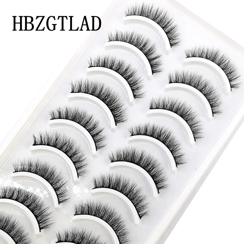 10 Pairs 3D Mink False Eyelashes Natural/Thick Eye Lashes  Fluffy Russian eyelahses Reusable