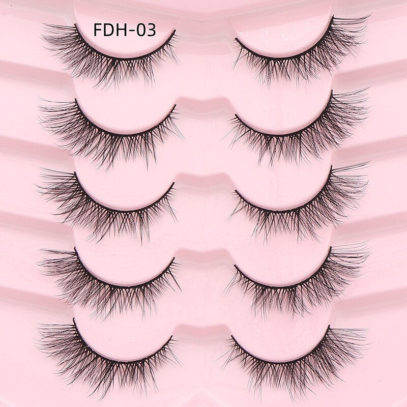 4 Pairs Eyelashes Extension Natural False Eyelashes Cross Long Winged Eyelash End Eye Elongated Big Eye Lashes Lolita Eyelashes