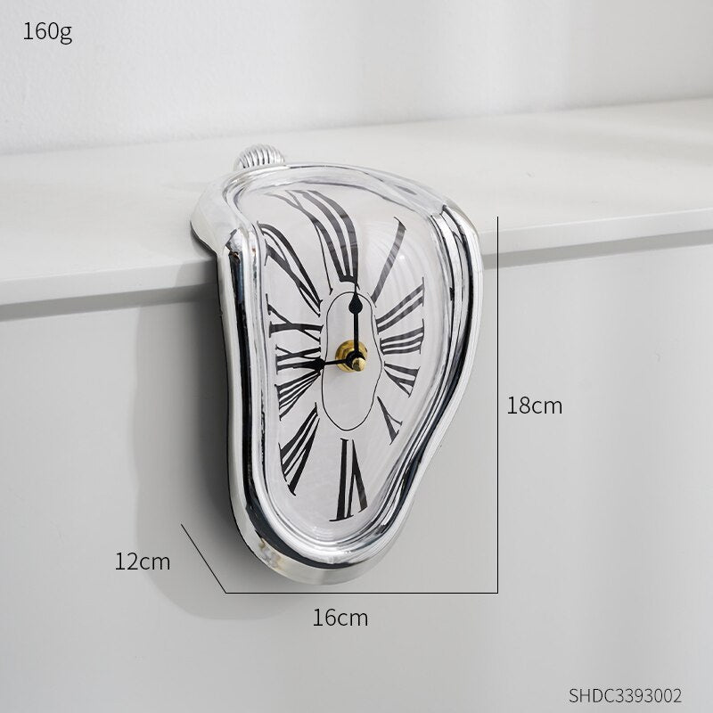 Twisted Clock Ornaments Creative Home Decor Desk Bookshelf Accessories Modern Living Room Decoration Figurines for Interior Gift