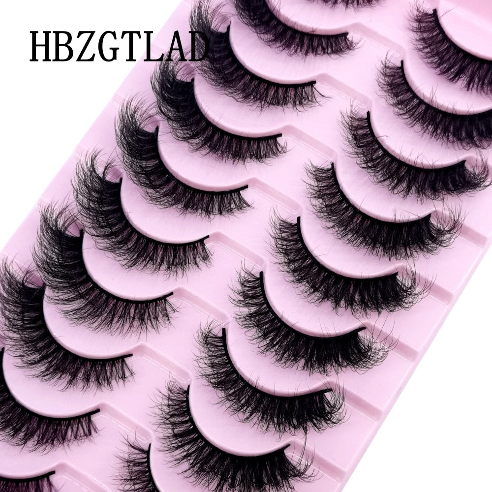 10 Pairs Natural False Eyelashes Fake Lashes Long Makeup 3d Mink Lashes Extension Eyelash Mink Eyelashes