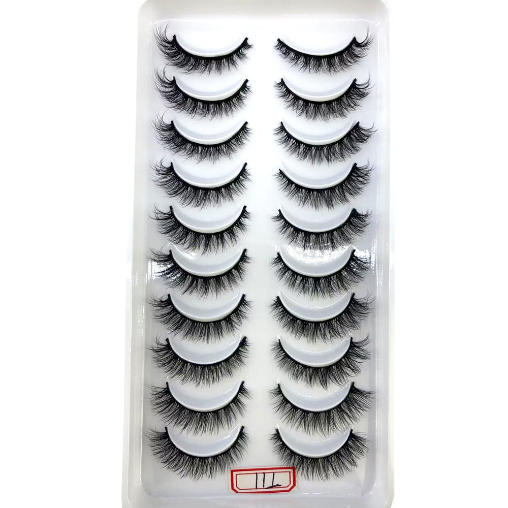 Short lashes 10 Pairs 3D Mink Lashes Natural Eyelash Dramatic False Eyelashes Faux Cils Fake Eyelash Extension maquiagem