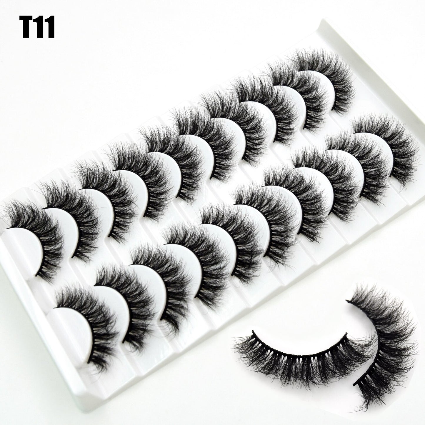 3/10 Pair Eyelashes 3D Faux Mink Lashes Wispy Natural Long False Eyelashes Wholesale Mink Lashes Reusable LasheS