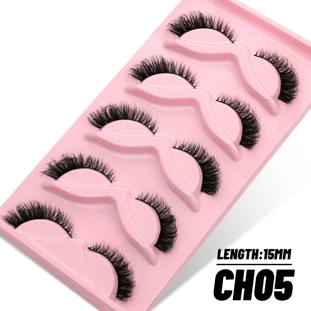 Lashes Fluffy Eyelashes 5 pairs 3D Mink Lashes Soft Wispy Natural long Cross False Eyelashes