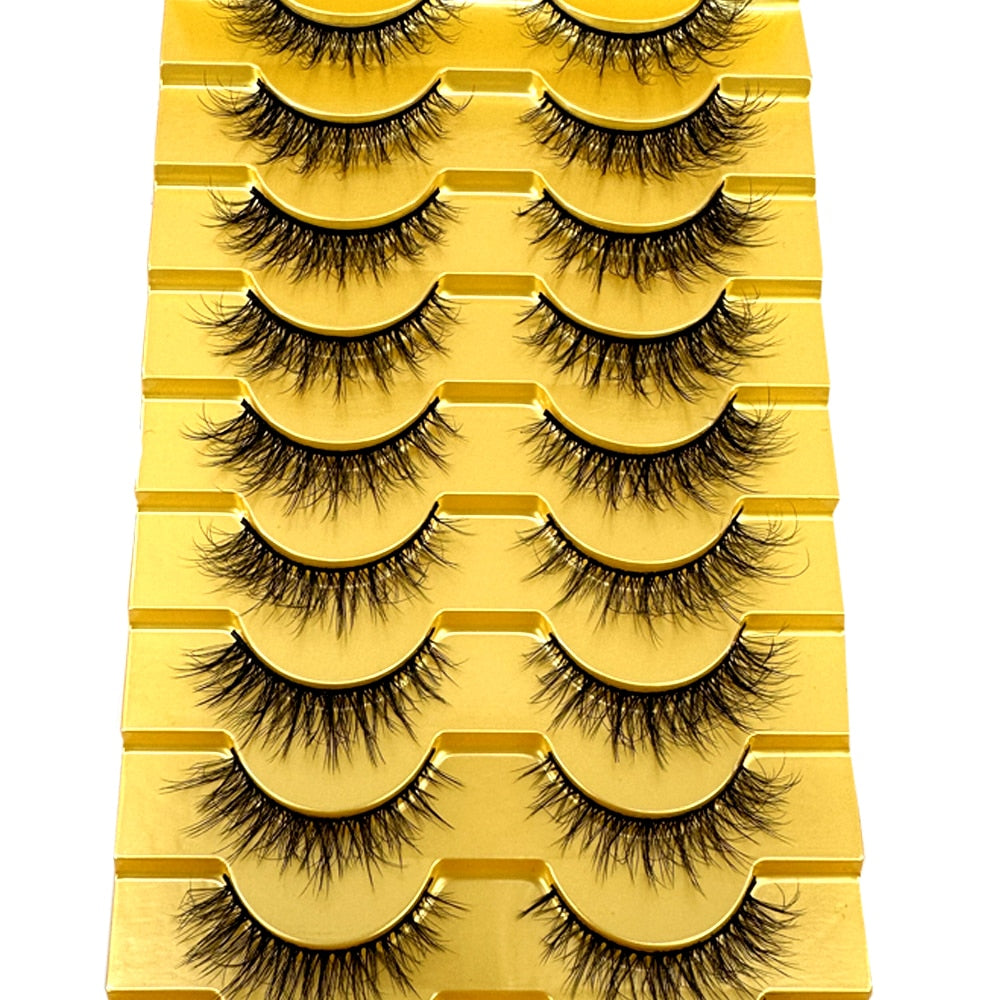 Fluffy Mink Lashes 8-25mm Lashes Dramatic Thick Volume Natural Eyelashes Eye Lashes 100% Cruelty Free Mink Eyelashes