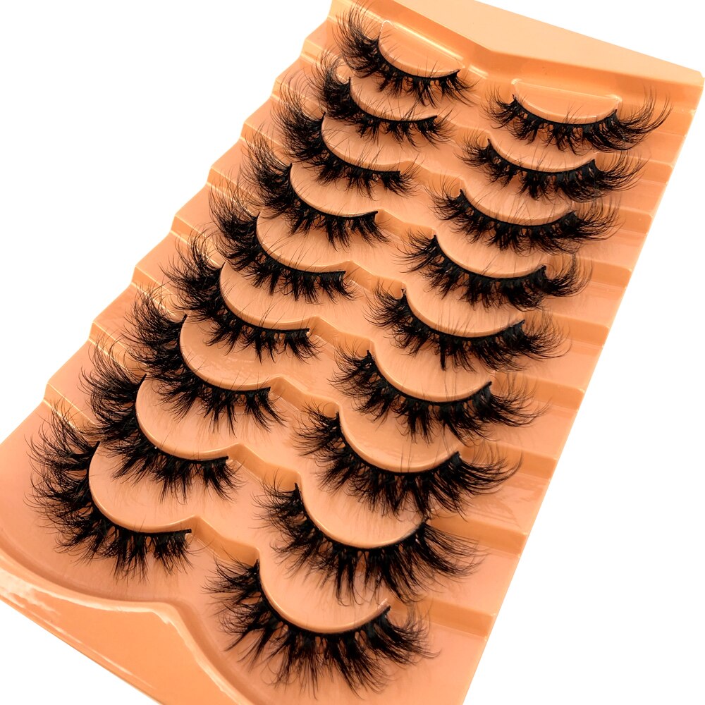 9 Pairs Eyelashes Soft Fluffy 3D Mink False Eyelashes Thick HandMade Volume Mink Lashes Faux Cils Natural Fake Lash