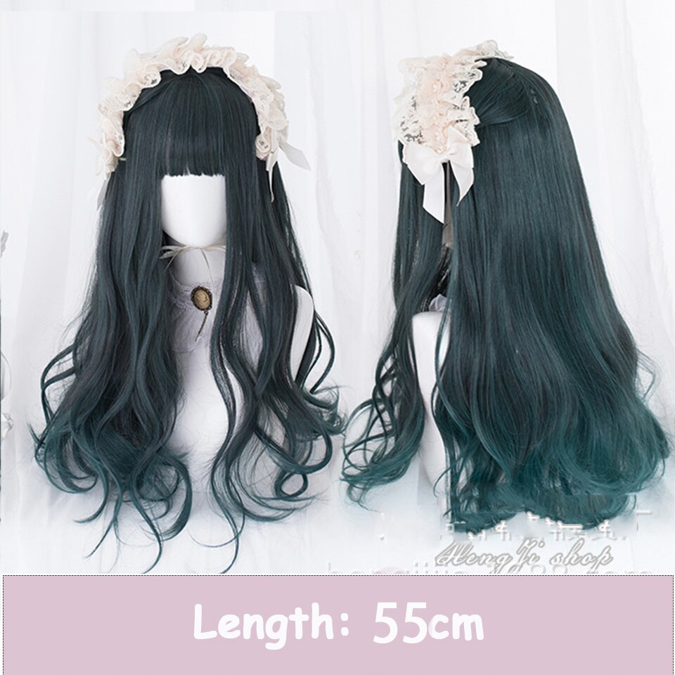 Synthetic Long Wavy Women Light Pink Gradient Mixed Color Lolita Cosplay Heat Resistant Party Wig