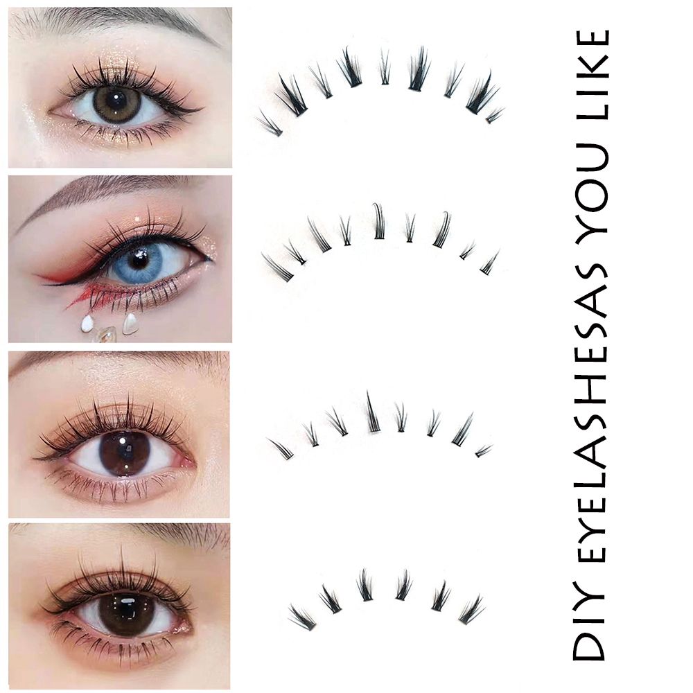 78 Clusters 0.07mm C Curl 8/10/12mm Volume Mix Eyelashes DIY Extension Lashes Natural Segmented Mink Eyelashes