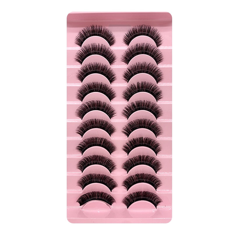 2/10Pairs 3D Mink Lashes russian strip lash Dramatic False Eyelashes Faux Cils Fake Eyelash Extension maquiagem