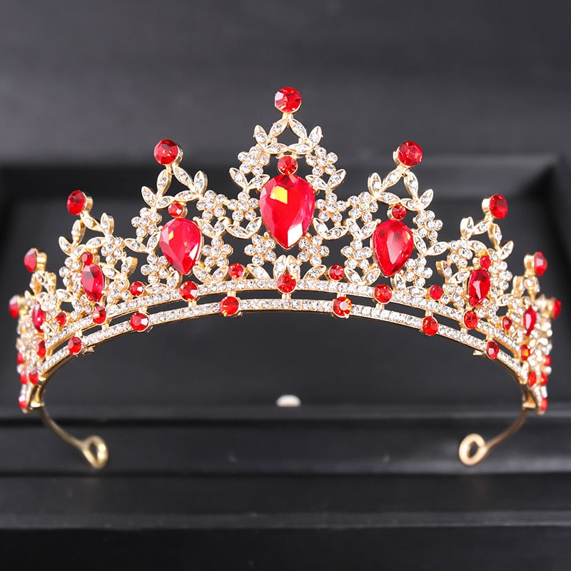 Wedding Hair Tiara Crystal Bridal Tiara Crown Silver Color Diadem Veil Tiaras Wedding Hair Accessories Headpieces Head Jewelry