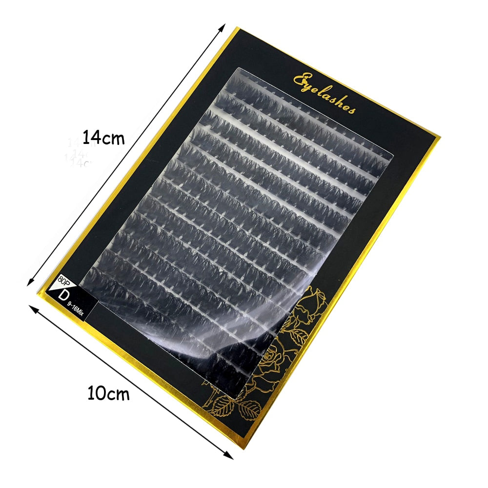 60D/80D Mink Eyelashes 100/280 Bundles Natural Eyelash extension 3D Russia Volume Individual Eyelash Cluster Lashes
