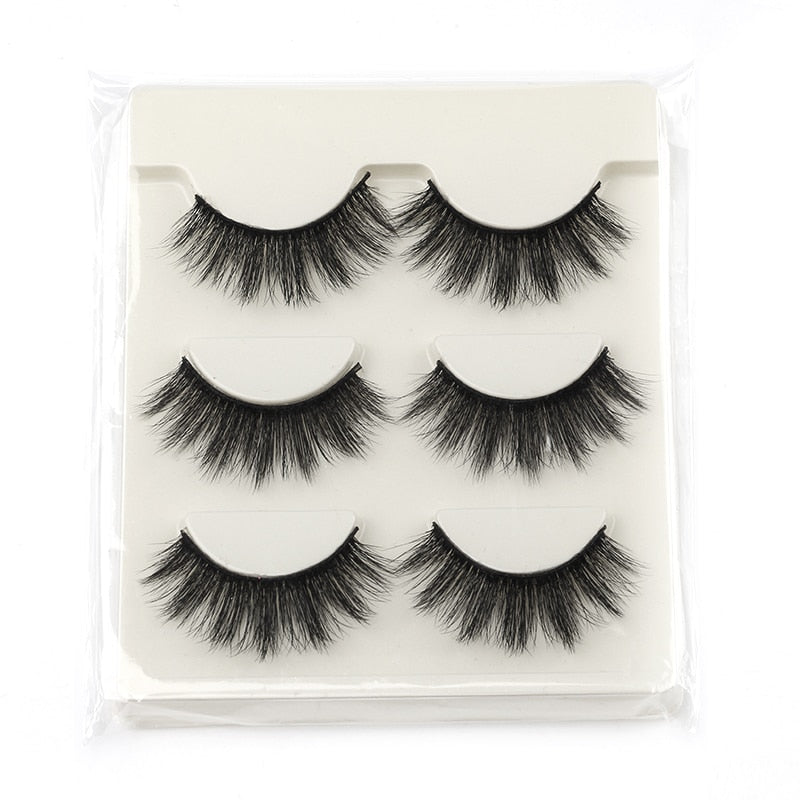 Half Eey Lashes 3/5 Pairs Faux Mink Lashes Reusable False Eyelashes Natural Fluffy Extension Fake Lashes maquiagem