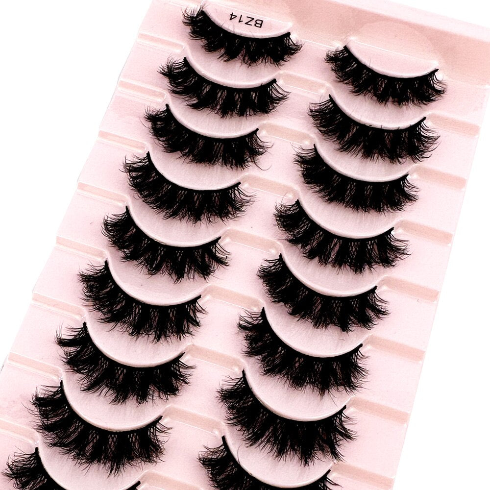 Fluffy Mink Lashes 8-25mm Lashes Dramatic Thick Volume Natural Eyelashes Eye Lashes 100% Cruelty Free Mink Eyelashes