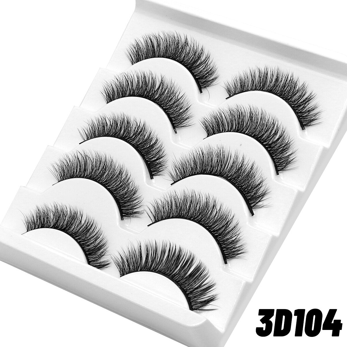 Lashes Fluffy Eyelashes 5 pairs 3D Mink Lashes Soft Wispy Natural long Cross False Eyelashes