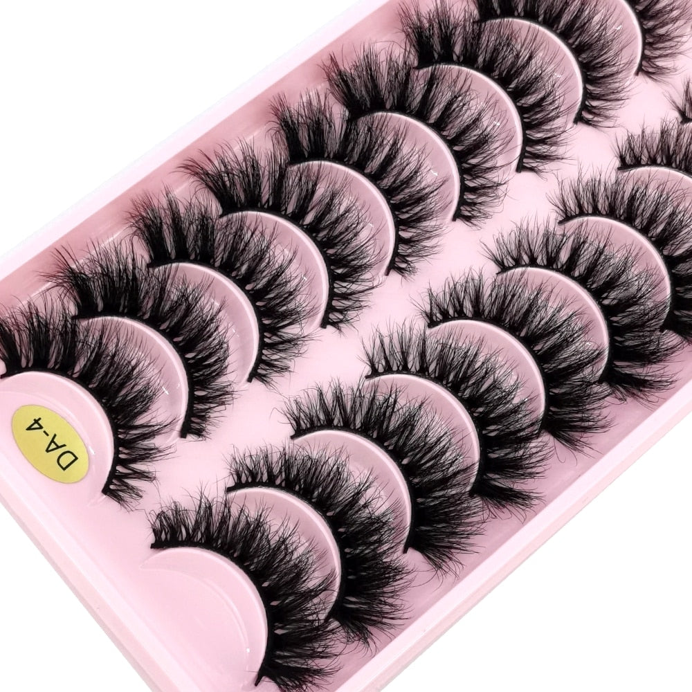 10 Pairs Natural False Eyelashes Fake Lashes Long Makeup 3d Mink Lashes Extension Eyelash Mink Eyelashes