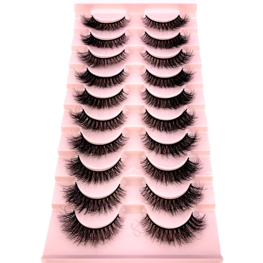 10 Pairs Natural False Eyelashes Fake Lashes Long 3d Mink Lashes Extension Eyelash Mink Eyelashes