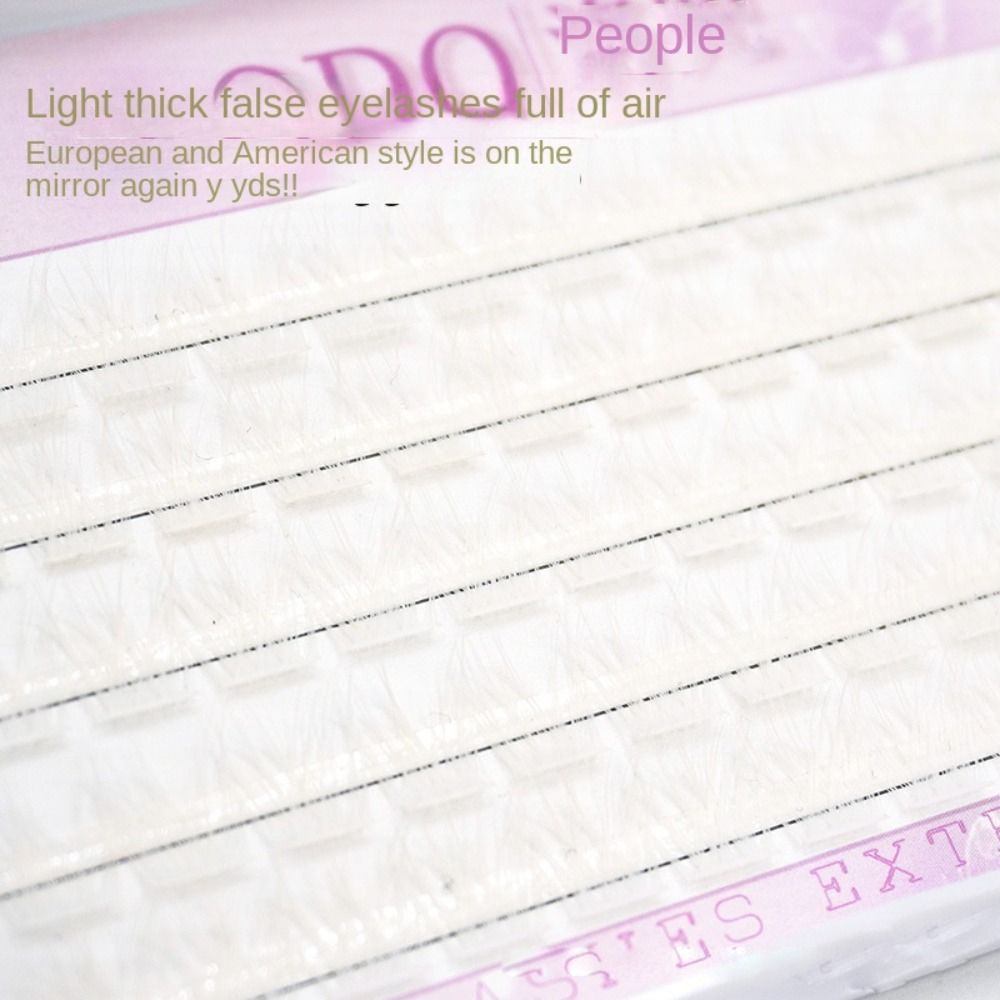 60 Clusters Colorful Individual Lashes Natural Faux Mink Eyelashes White Red Blue Segmented Cluster Eyelash Eye Extension