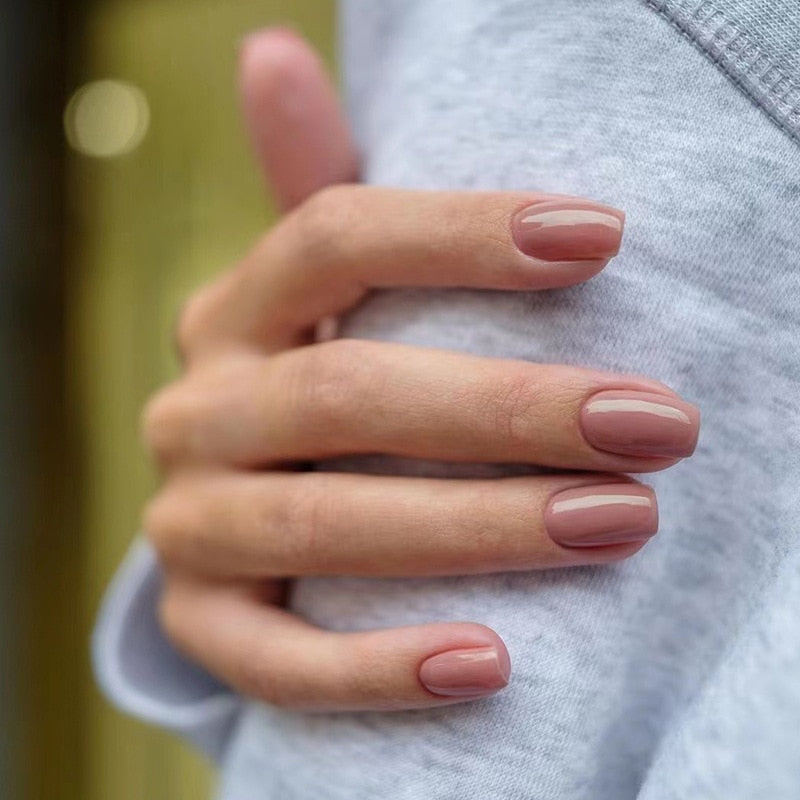 Press On Nails Solid color Short
