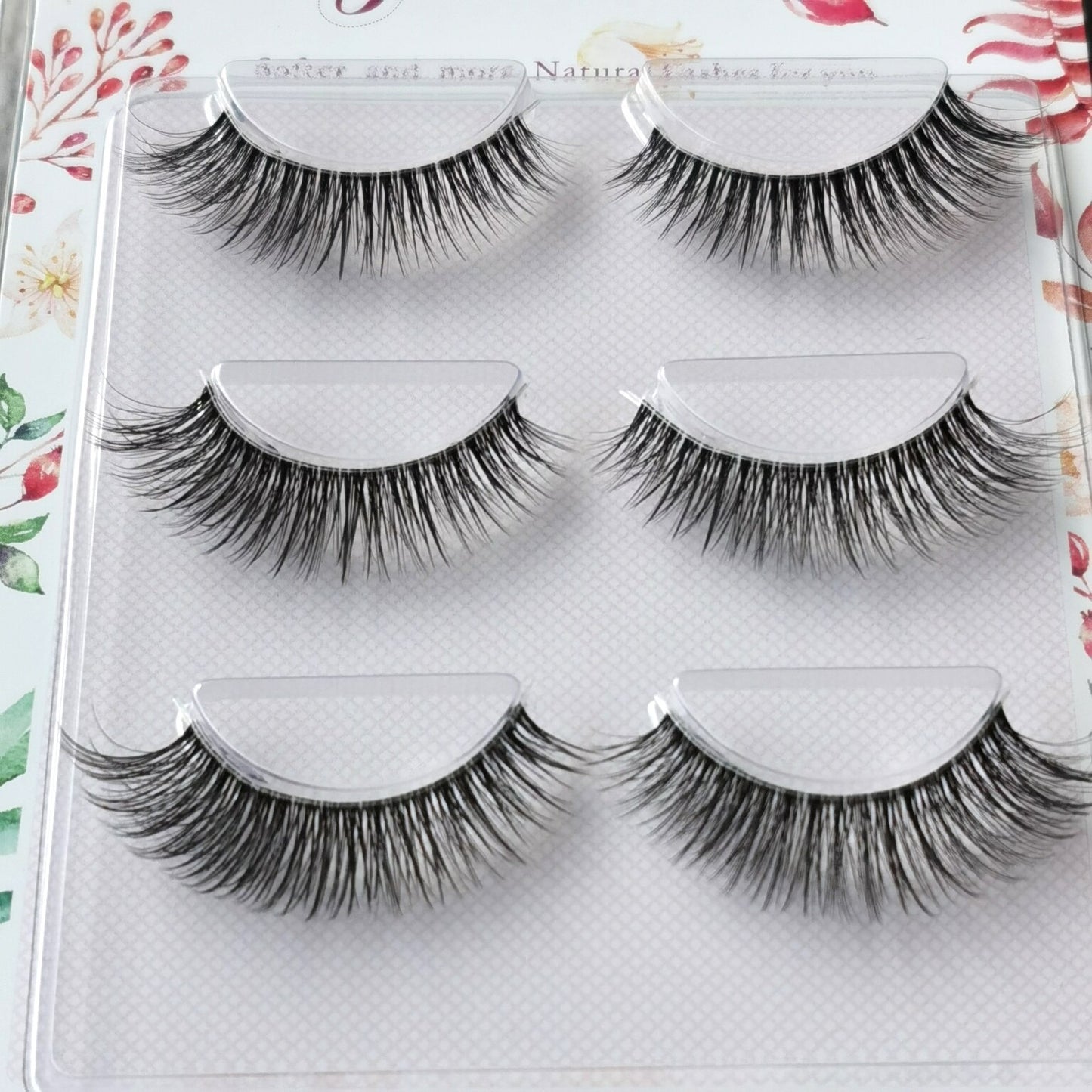 3D Mink Lashes Natural short Full Strip Transparent False Eyelashes