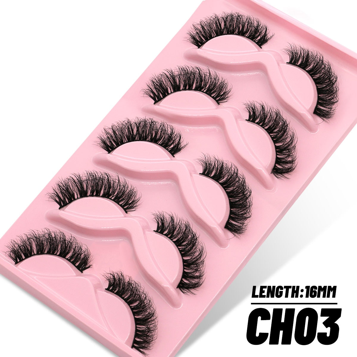 Lashes Fluffy Eyelashes 5 pairs 3D Mink Lashes Soft Wispy Natural long Cross False Eyelashes