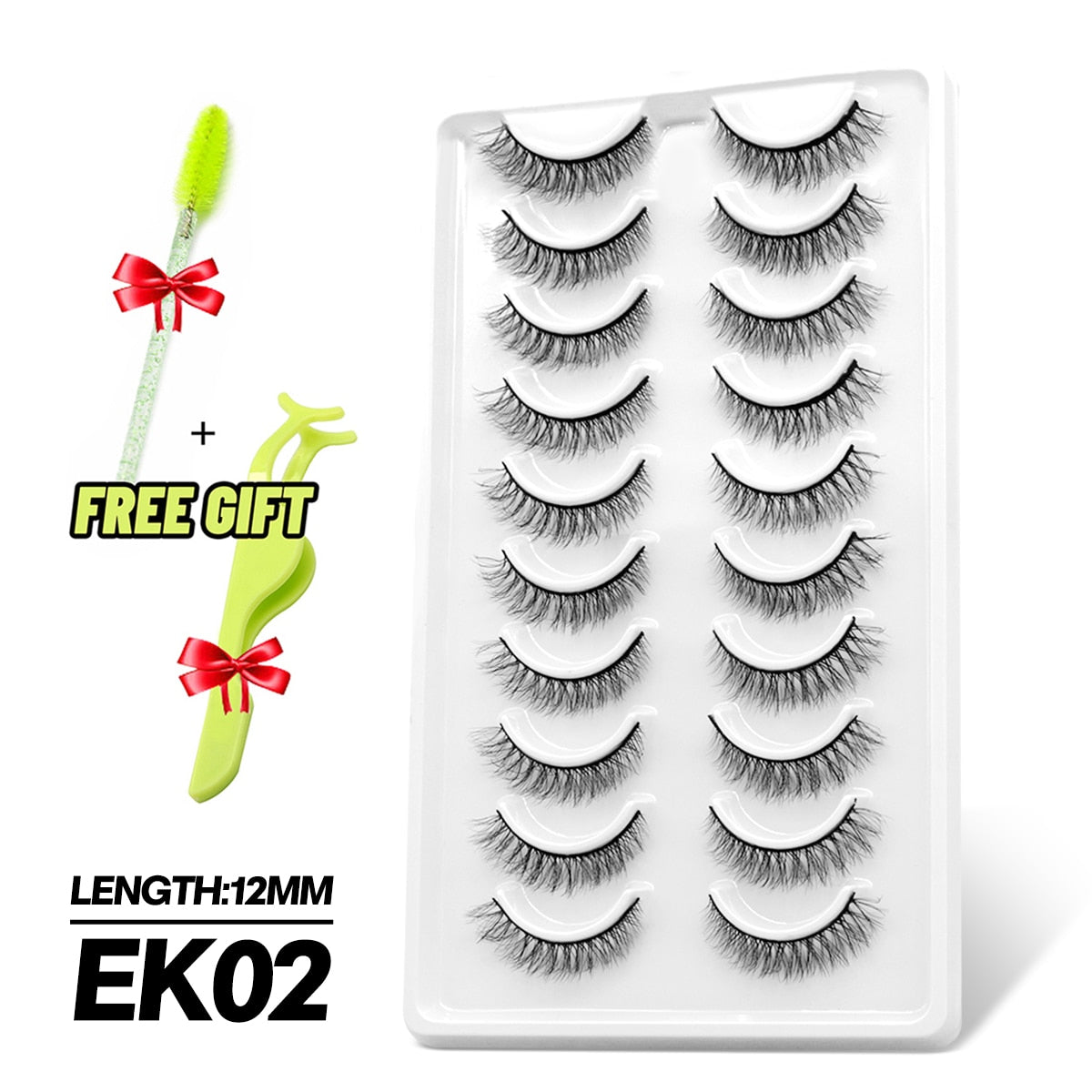 5/10 Pairs 3D Mink Lashes Natural Eyelash Soft Full Thick Wispy Eyelash Mink Lashes extension short eyelashes