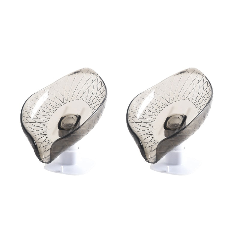2PCS Suction Cup Soap dish For bathroom Kitchen Shower Portable Leaf Soap Holder Plastic accessories