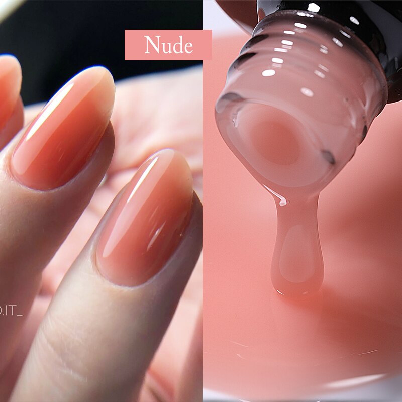 Aurora Rubber Gel Nail Iridescent Pearl Effect Metallic Mirror Nails Manicure Soak Off UV LED No Wipe Top Coat Base Gel