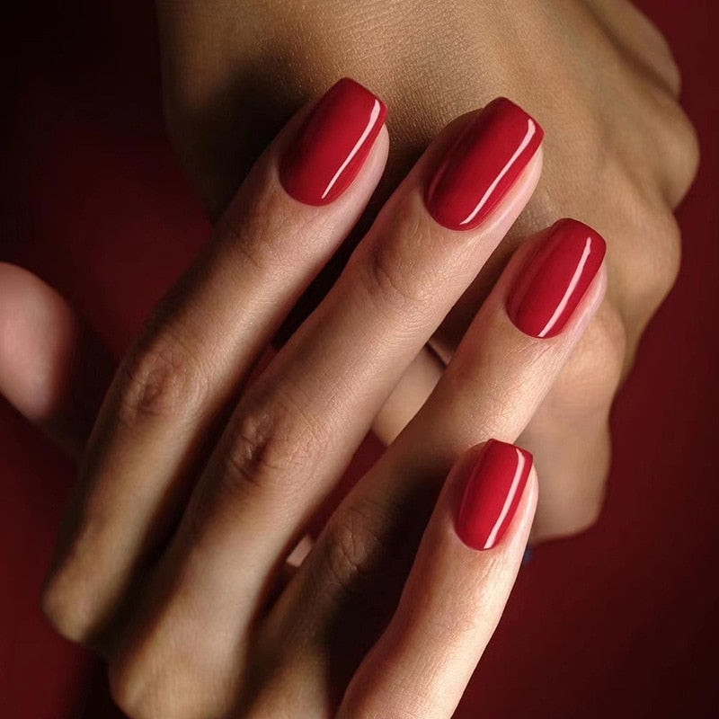 Press On Nails Solid color Short