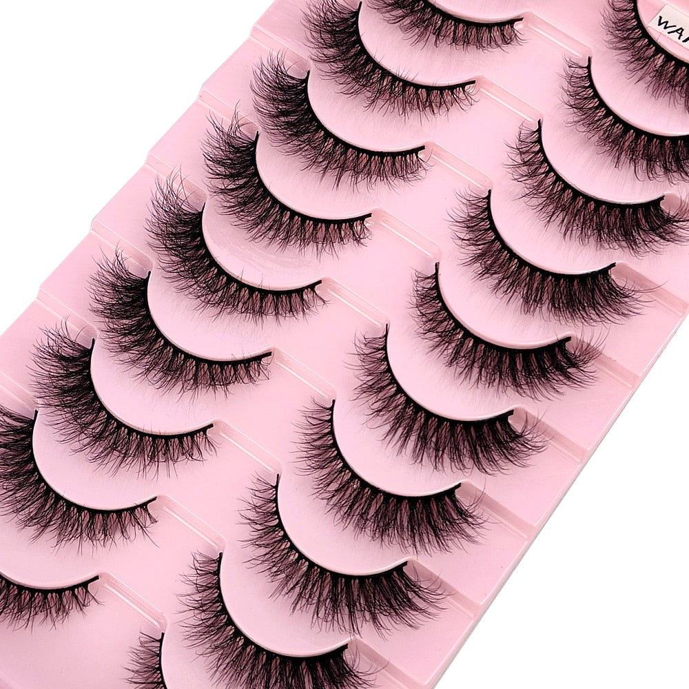 2/5/10 Pairs Natural False Eyelashes Fake Lashes Long Makeup 3d Mink Lashes Extension Eyelash Mink Eyelashes