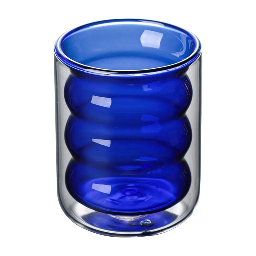 Water Bottle Wave Shape Glass Cup Heat-resistant Beer Drinkware Tea Mug Coffee Juice Milk Tea Home Drinkware