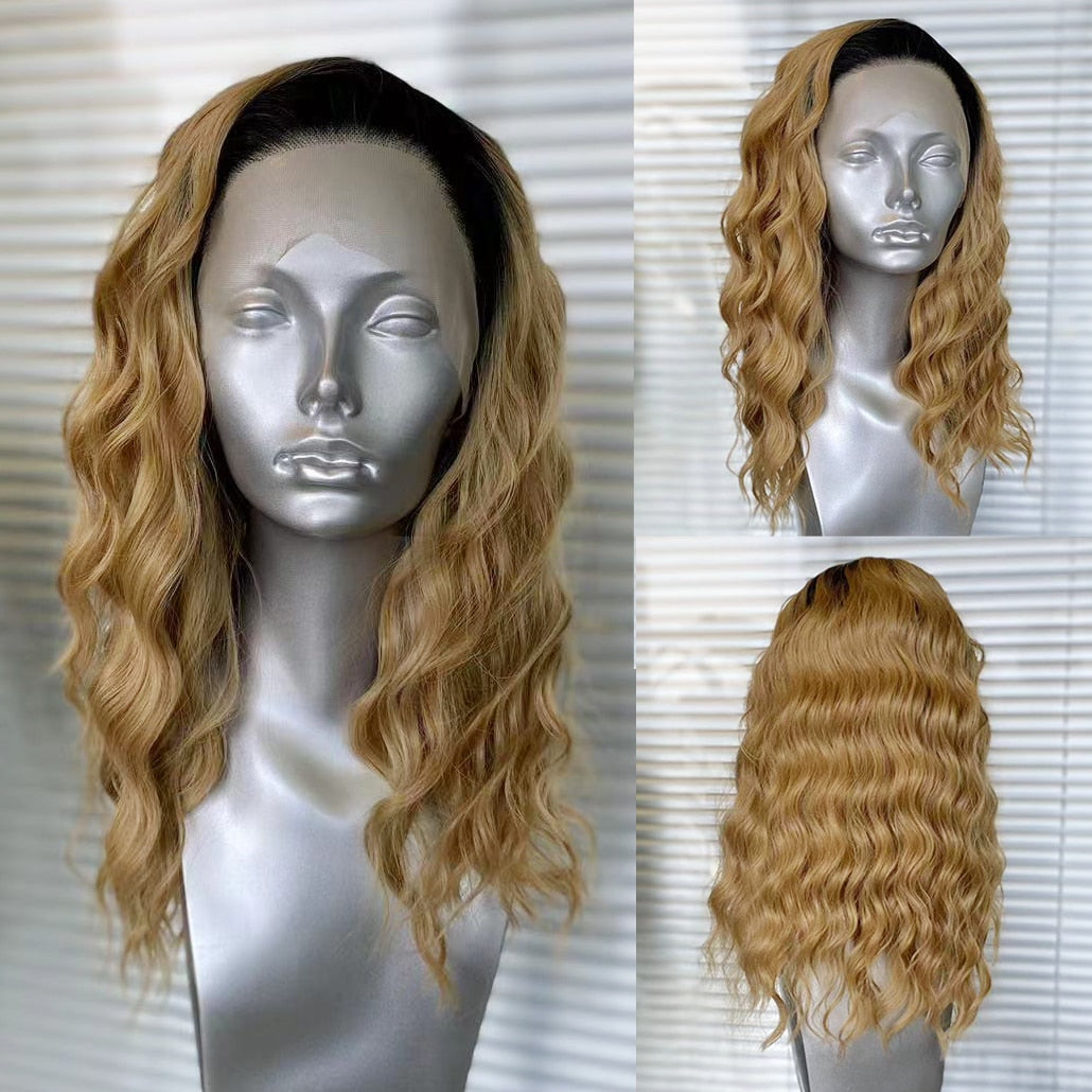 Synthetic Lace Front Wigs Short Bob Wig for Women Silver Brown Pink Blue Color Cosplay Short Wig