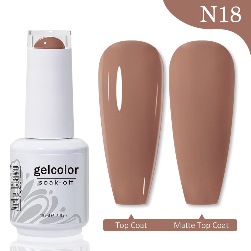 Gel Nail Polish 15ml Nude Pink Soak Off LED UV Lacquer Varnish Semi Permanent Top Base Coat Nail Art Gellak Manicure