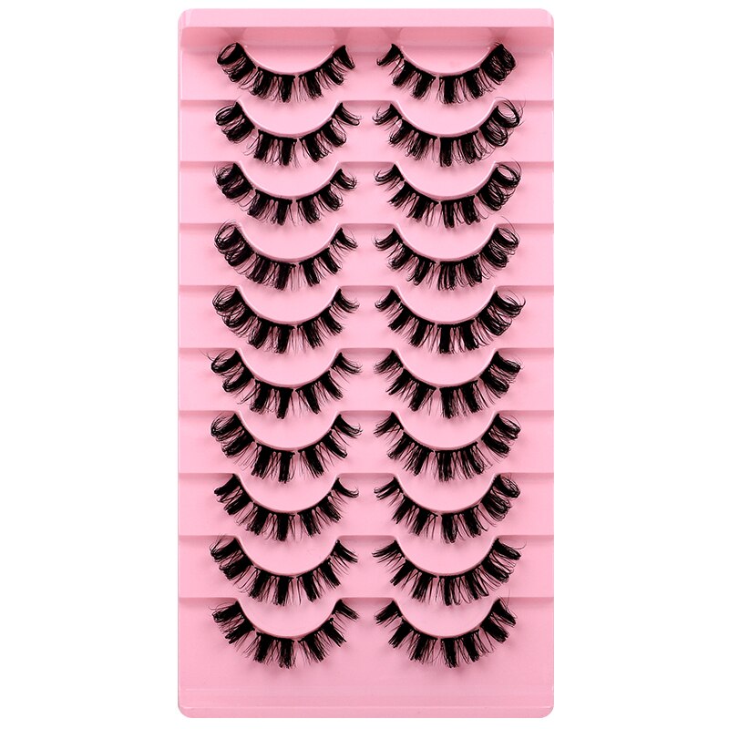 Natural Cluster Lashes Extensions Wispy False Eyelashes Fake Lashes 3D Strips Eyelash Extensions DIY Lashes 10 Pairs