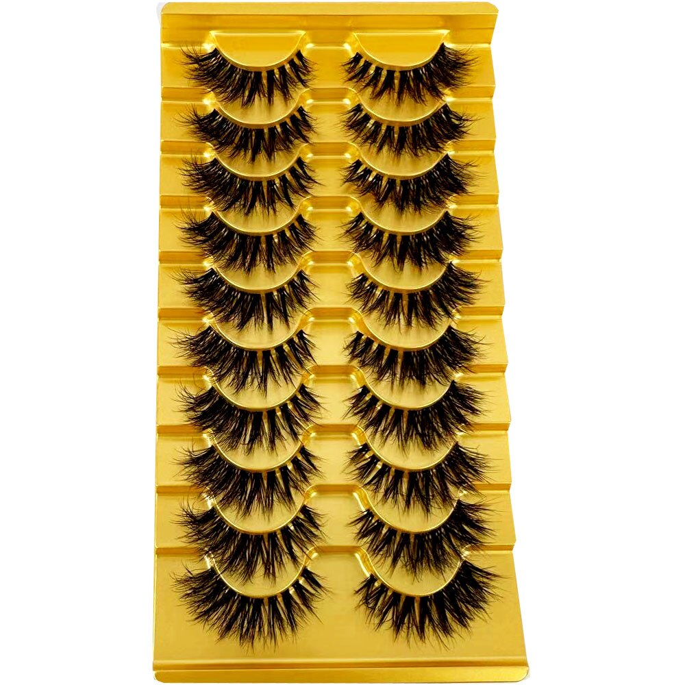 Transparent Terrier 3 Pairs 3D Mink EyeLashes False Lashes Thick EyeLash Lashes Natural Soft Fake EyeLashes